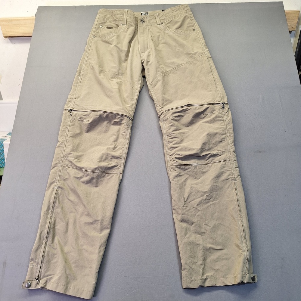 Kuhl Liberator Convertible Stealth Pants Mens 33x32 Khaki Tan Hiking Outdoor